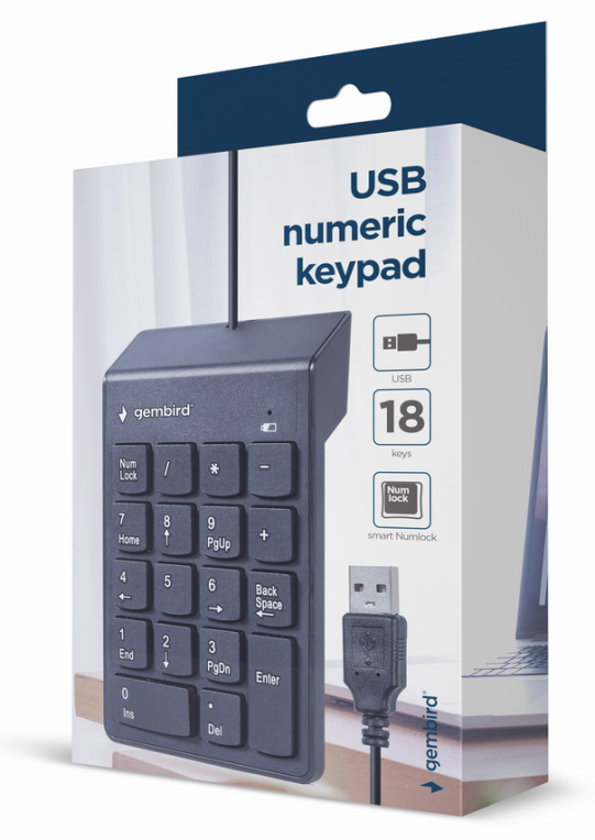 TECLADO NUMERICO GEMBIRD USB NEGRO