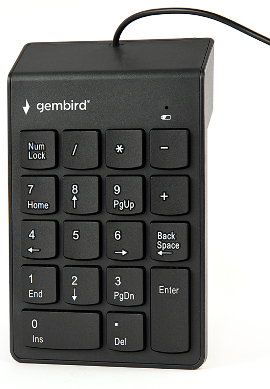 TECLADO NUMERICO GEMBIRD USB NEGRO - detalle