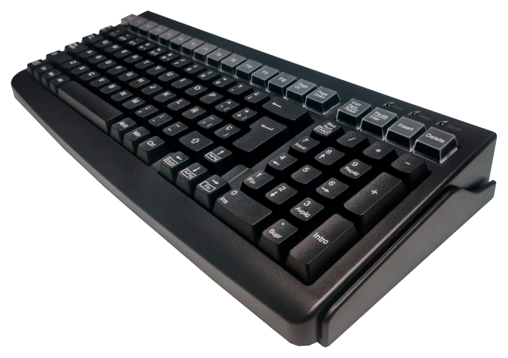 TECLADO POS MUSTEK MKB-800. BANDA MAGNETICA 3PISTAS. USB. NEGRO. - detalle