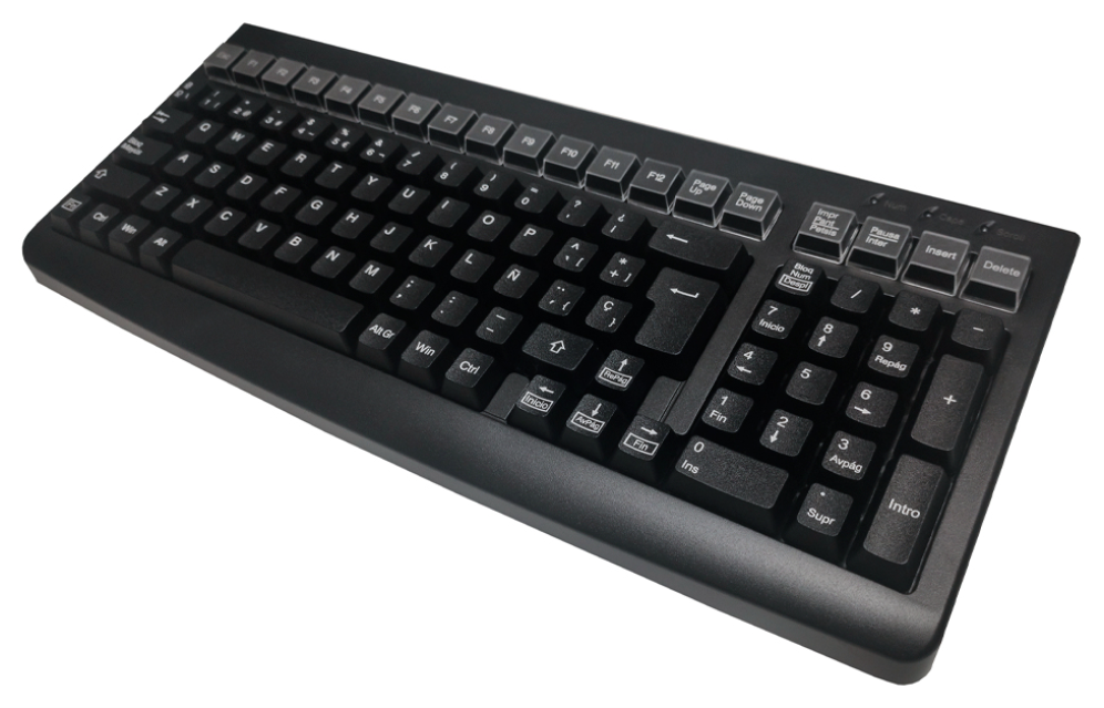 TECLADO POS MUSTEK MKB-800. USB. NEGRO. - detalle