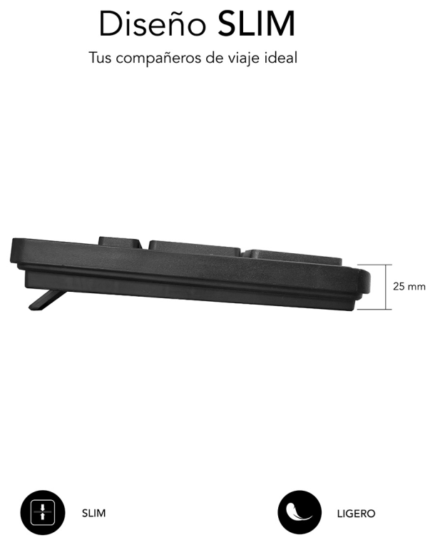 TECLADO SUBBLIM BUSINESS SLIM SILENCIOSO USB NEGRO - detalle