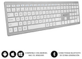 TECLADO SUBBLIM KEYBOARD BLUETOOTH PURE EXTENDED BLUETOOTH SILVER