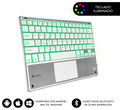TECLADO TABLET SUBBLIM SMART BACKLIT BT KEYBOARD TOUCHPAD SILVER