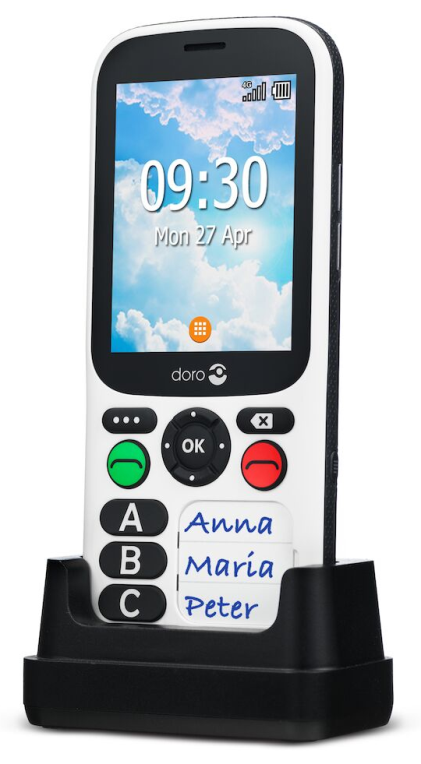 TELEFONO MOVIL SENIOR DORO 780X 2,8" 512MB 4GB BLANCO NEGRO - detalle