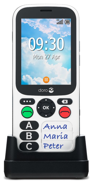 TELEFONO MOVIL SENIOR DORO 780X 2,8" 512MB 4GB BLANCO NEGRO - detalle