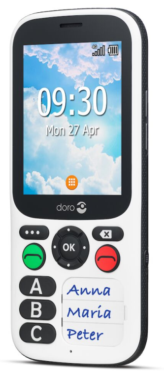 TELEFONO MOVIL SENIOR DORO 780X 2,8" 512MB 4GB BLANCO NEGRO