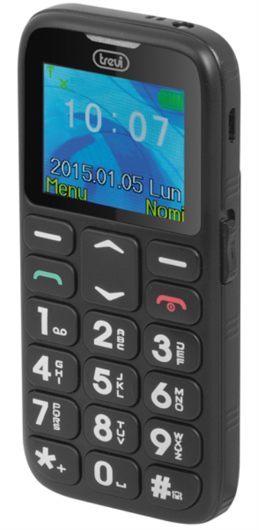 TELEFONO TREVI SICURO 10 SENIOR PHONE BIG BUTTONS FUNCION S.O.S. BLACK - detalle