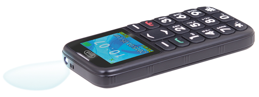 TELEFONO TREVI SICURO 10 SENIOR PHONE BIG BUTTONS FUNCION S.O.S. BLACK - detalle