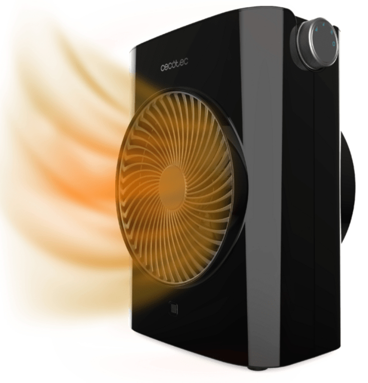 TERMOVENTILADOR READYWARM 2070 MAX CECOTEC FORCE NEGRO 2000W 2 NIVELES 3 MODOS - detalle