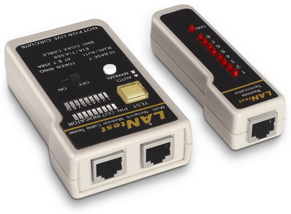 TESTEADOR AISENS PARA CABLE RJ11 RJ12 RJ45 COAXIAL