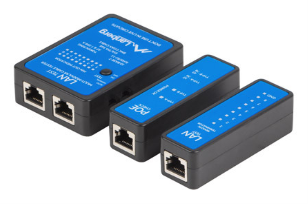 TESTER POE LANBERG CABLE RJ45 RJ12 RJ11 COAXIAL - detalle