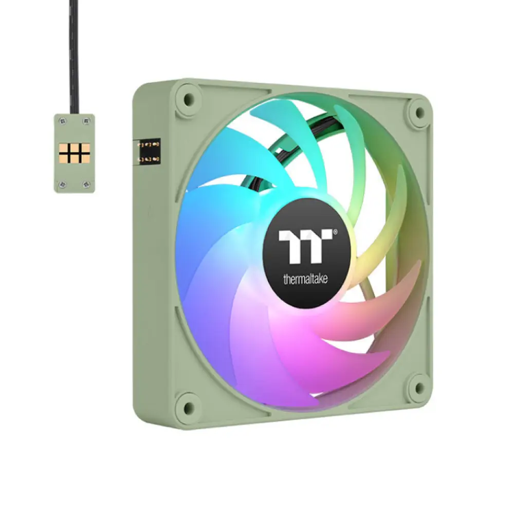 Thermaltake CL-F196-PL12MG-A sistema de refrigeración para ordenador Carcasa del ordenador Ventilador 12 cm Verde 3 piez