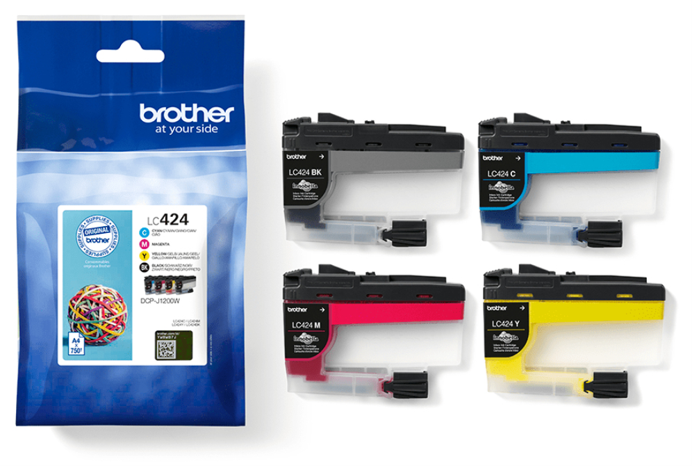 TINTA BROTHER LC424VAL PACK NEGRO CIAN MAGENTA AMARILLO - detalle