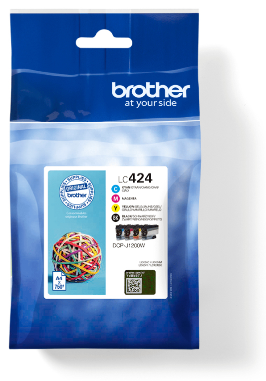 TINTA BROTHER LC424VAL PACK NEGRO CIAN MAGENTA AMARILLO
