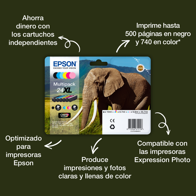 TINTA EPSON 24XL MAGENTA - detalle
