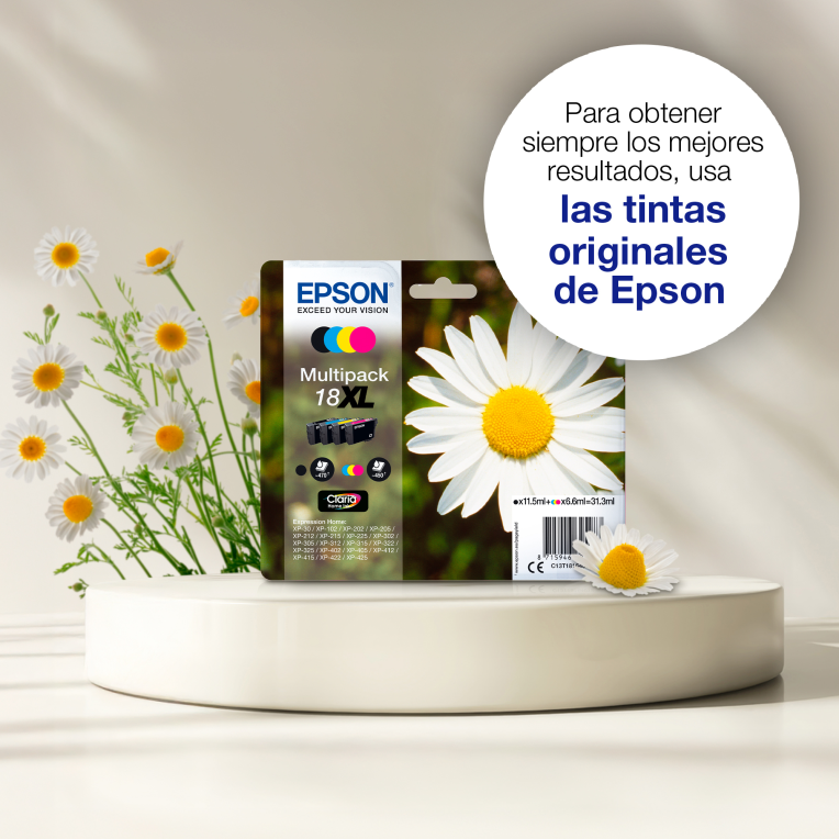 TINTA EPSON EXPRESION HOME 18XL CIAN XP102 205 215 305 405 - detalle