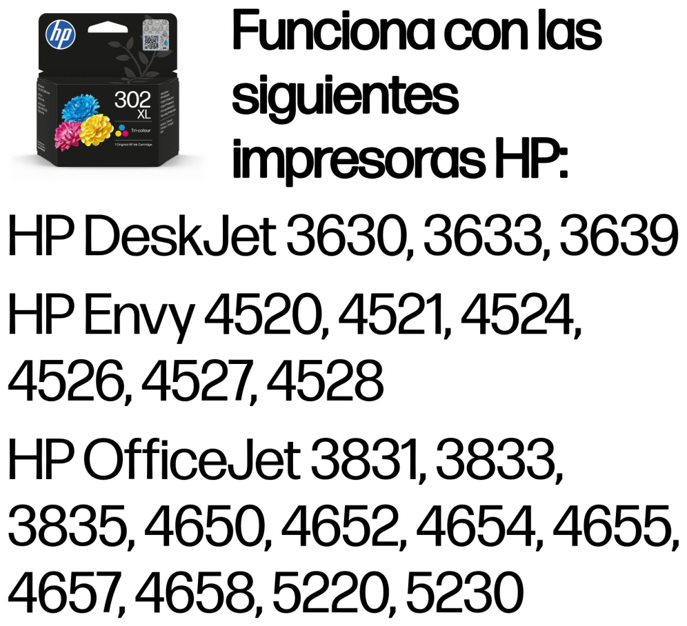 TINTA HP 302XL TRICOLOR - detalle