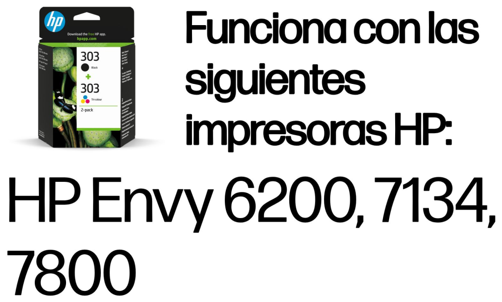 TINTA HP 303 PACK AHORRO 2 NEGRO + CIAN MAGENTA AMARILLO - detalle
