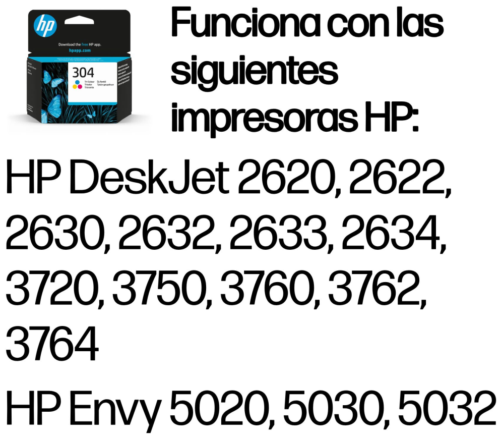TINTA HP 304 TRI-COLOR - detalle
