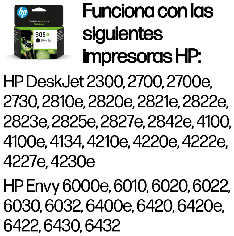 TINTA HP 305XL NEGRO - detalle