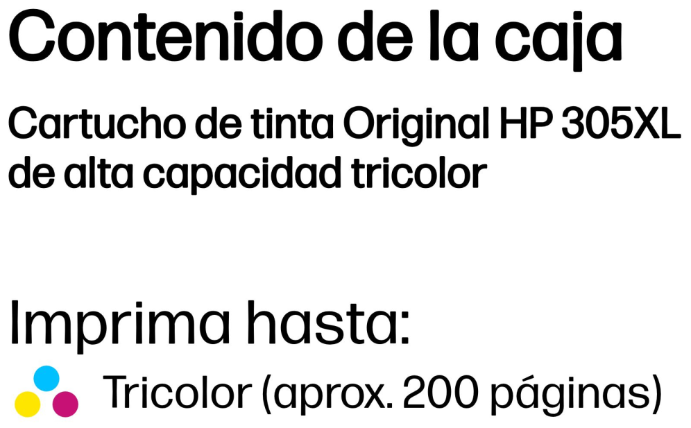 TINTA HP 305XL TRICOLOR - detalle