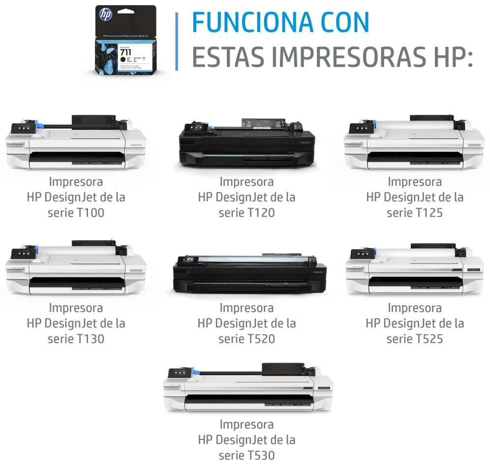 TINTA HP 711 MAGENTA PACK 3 - detalle