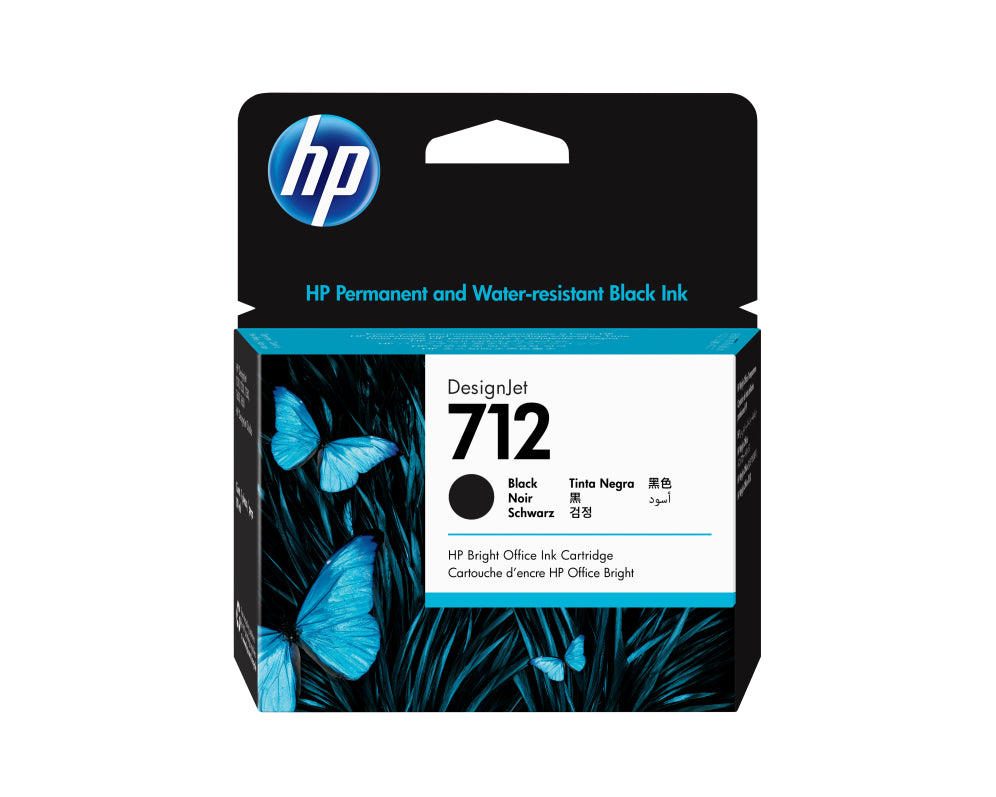 HP Cartucho de Tinta DesignJet 712 negro de 80 ml