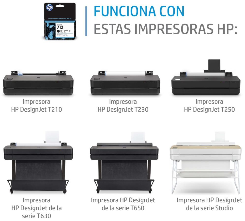 TINTA HP 712 NEGRO XL - detalle