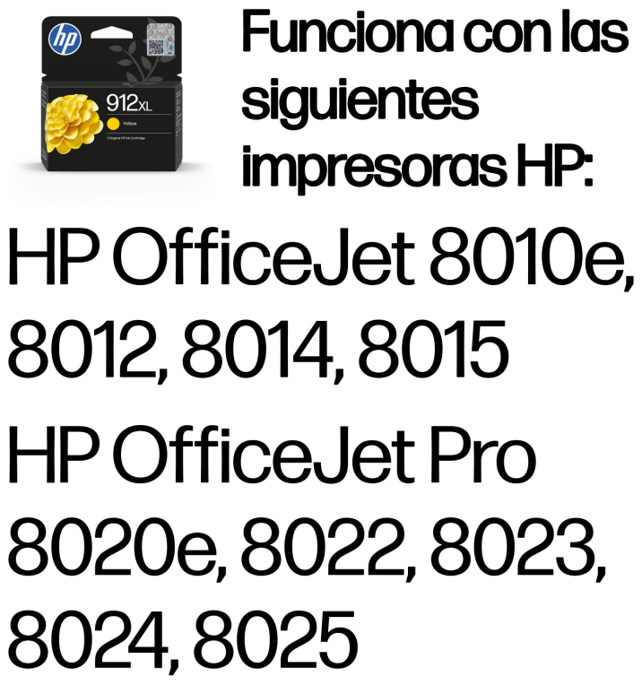 TINTA HP 912 XL AMARILLO - detalle