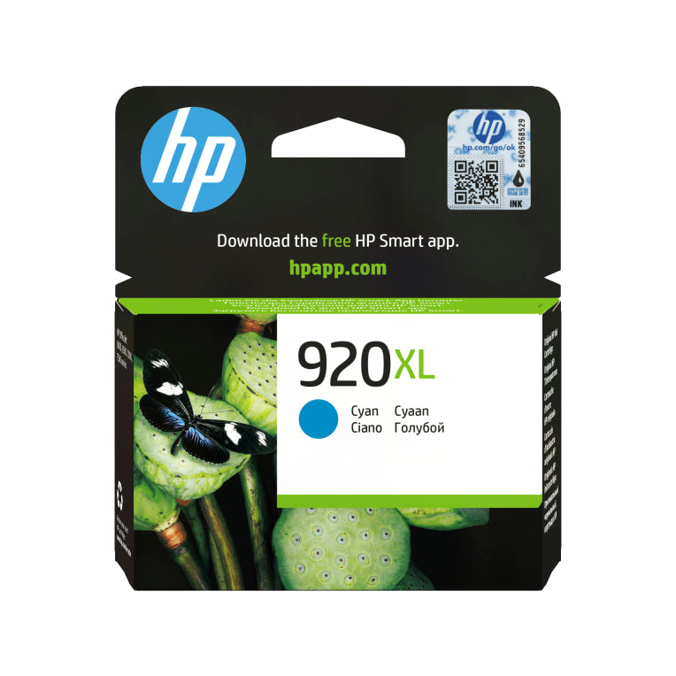 HP Cartucho de tinta original 920XL de alta capacidad cian