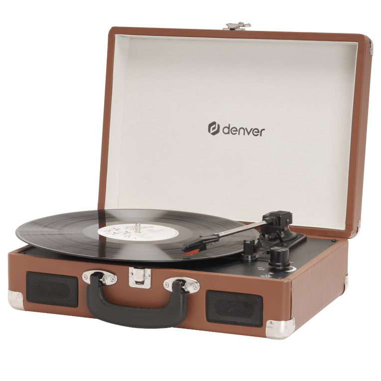 TOCADISCOS DENVER USB CON SOFTWARE DE GRABACION PARA PC MARRON - detalle