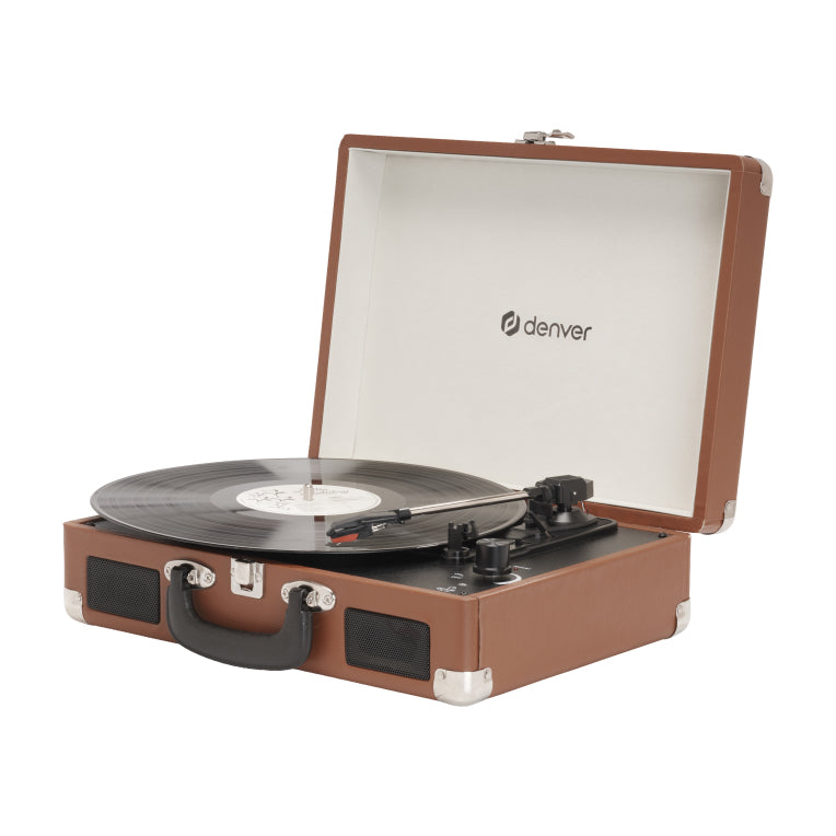 TOCADISCOS DENVER USB CON SOFTWARE DE GRABACION PARA PC MARRON - detalle