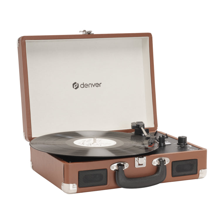 TOCADISCOS DENVER USB CON SOFTWARE DE GRABACION PARA PC MARRON - detalle