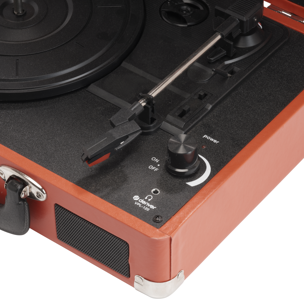 TOCADISCOS DENVER USB CON SOFTWARE DE GRABACION PARA PC ROJO - detalle