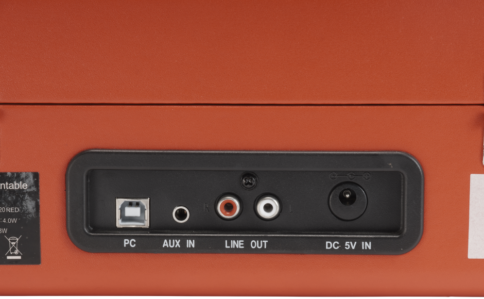 TOCADISCOS DENVER USB CON SOFTWARE DE GRABACION PARA PC ROJO - detalle