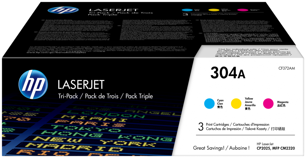 TONER HP 304A PACK 3