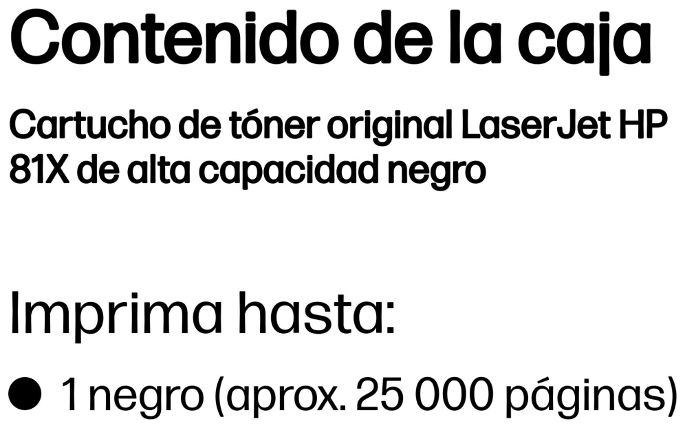 TONER HP 81X NEGRO - detalle