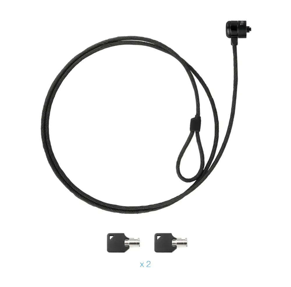TooQ Cable de Seguridad con Llave para Portátiles 1.5 metros. Gris Oscuro - detalle