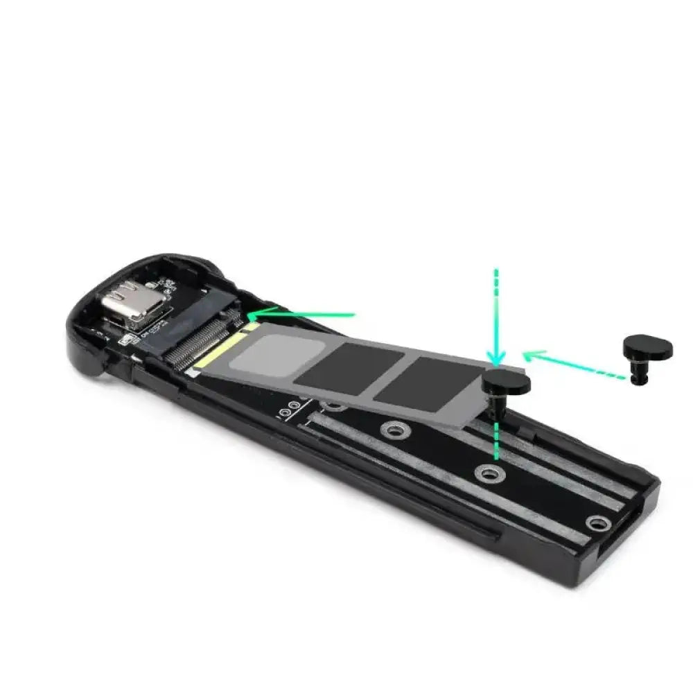 Tooq Caja Externa M.2 NVMe USB3.1 GEN2 Negra - detalle