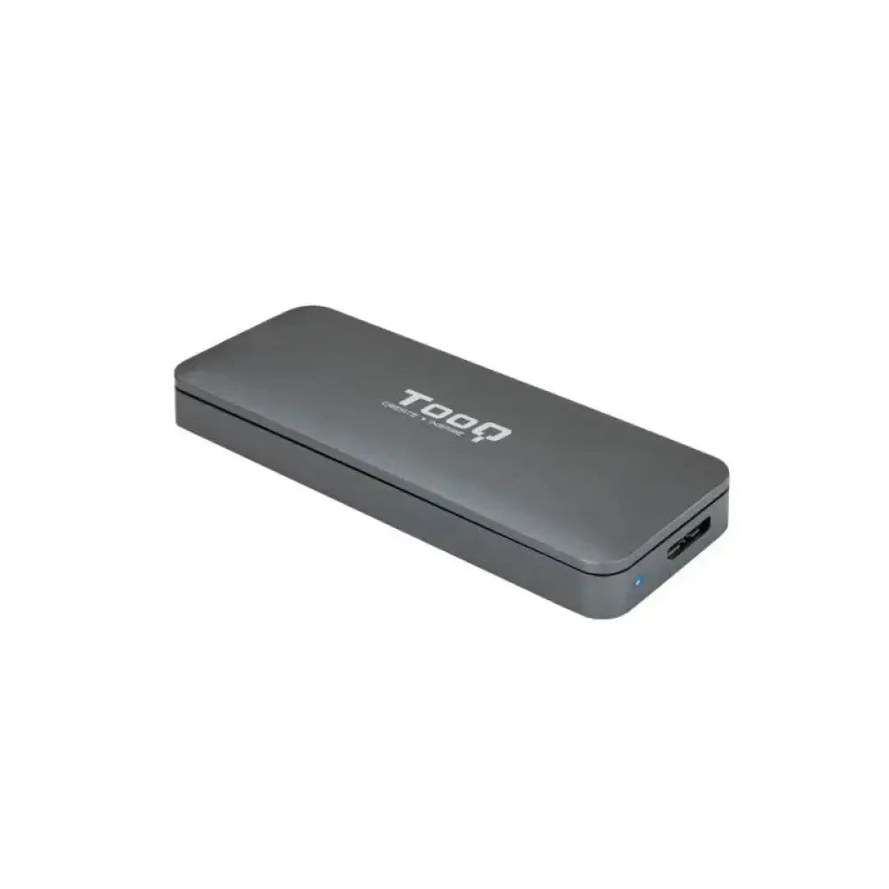 Caja externa TOOQ para discos SSD M.2 NGFF USB, con carcasa resistente y puerto USB para almacenamiento portátil.