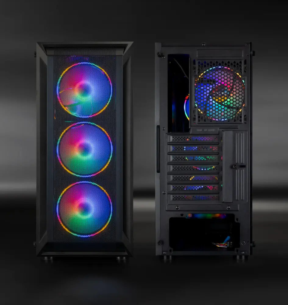 TooQ Caja Semitorre Gaming Ragnärok. Negra - detalle