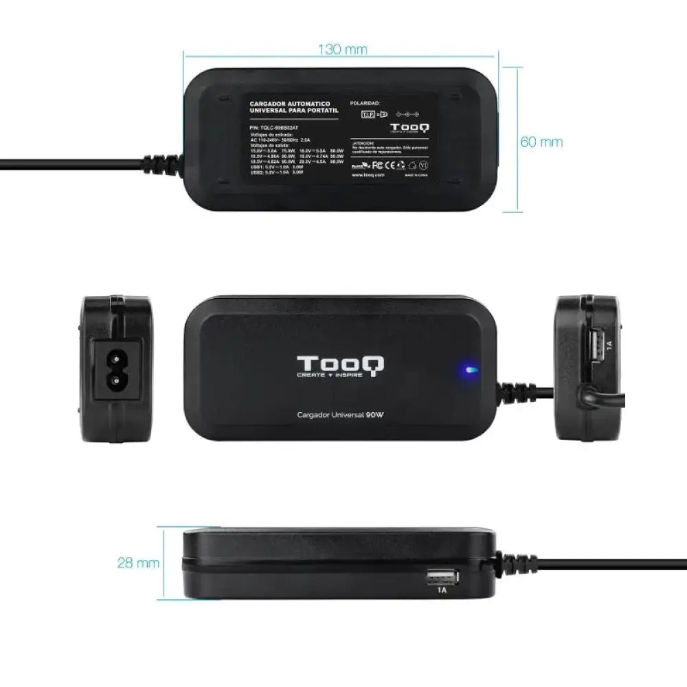 Tooq Cargador universal portátil automático 90w - detalle