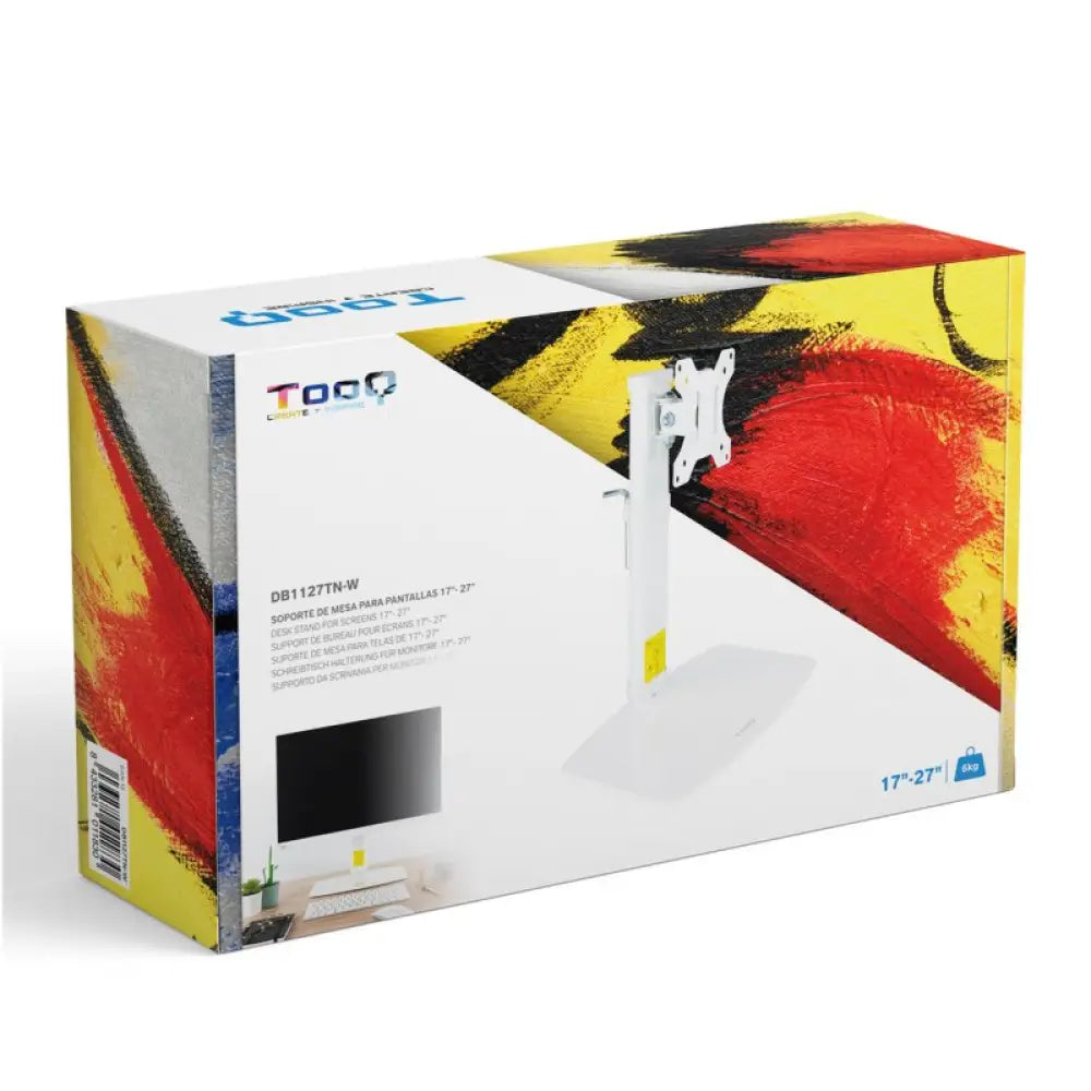 Tooq DB1127TN-W Soporte mesa monitor/tv 17-27" Bco - detalle