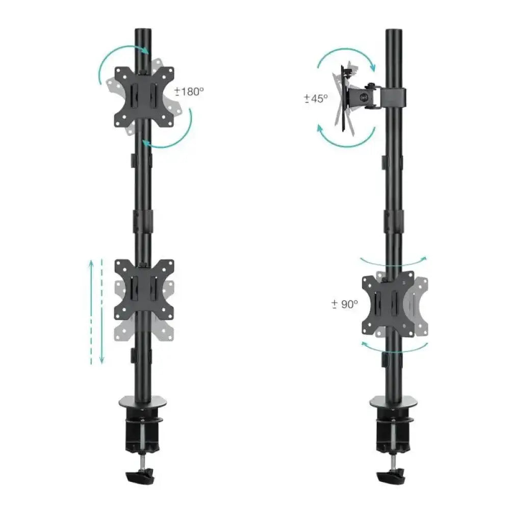 Tooq DB1233TNV-B Soporte mesa 2 brazos vertical - detalle