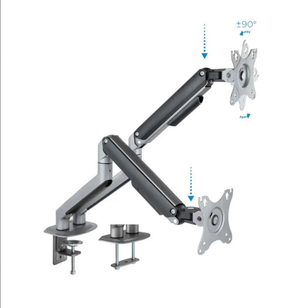 Tooq DB4132TNR-G Soporte mesa 2 monitor/tv 17-32" - detalle