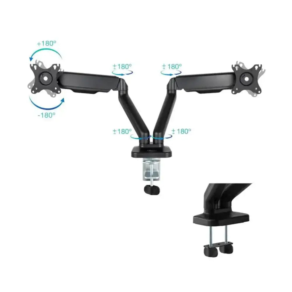 Tooq DB5132TNR-B Soporte mesa 2 brazos 17"-32" - detalle