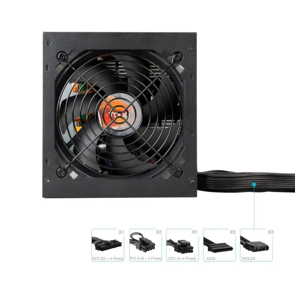 Tooq Fuente Alim.TQHELIOS-650SP 650W 80+ Bronze - detalle