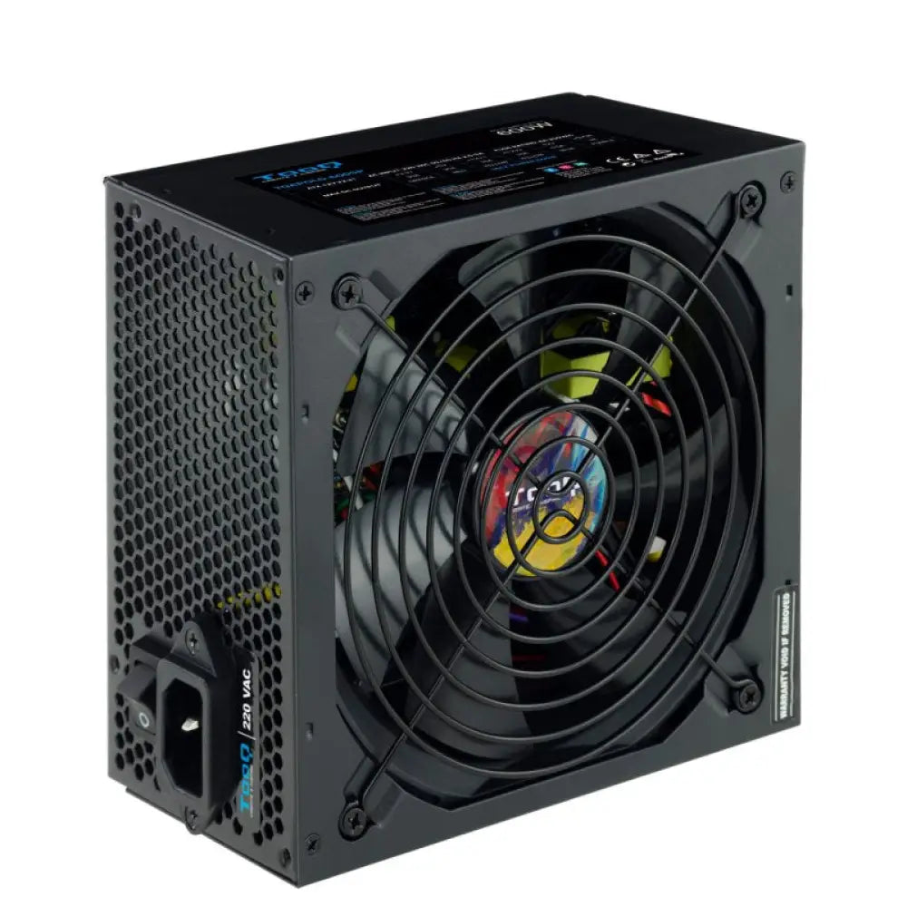 Fuente de alimentación TOOQ TQAPOLO-600SP de 600W, fuente de 400-600W con ventilador y conectores para PC gaming.