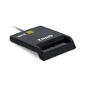 Lector de tarjetas inteligentes TooQ DNIe y SIM USB-C negro, dispositivo externo para tarjetas de identificación y SIM.