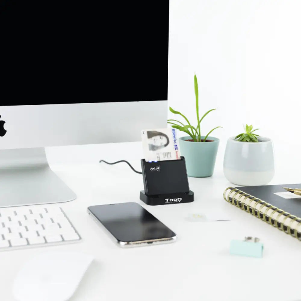 TooQ Lector de Tarjetas Inteligentes DNIe VISION USB 2.0. Negro - detalle